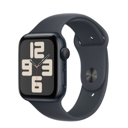Picture of Apple Watch SE (2024) 44mm GPS Midnight Case/Midnight Sport Band M/L, (mxek3qv/a)