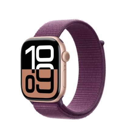 Picture of Apple Watch S10 GPS 42mm Rose Gold Alu Case/Plum Sport Loop, mwwk3qv/a